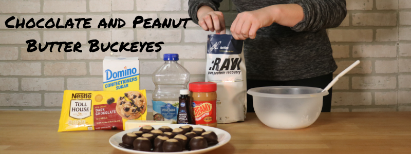 Chocolate and Peanut Butter Buckeyes 