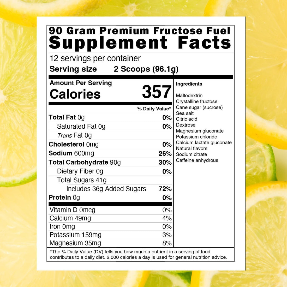 :PREMIUM Fructose Fuel - Lemon Lime