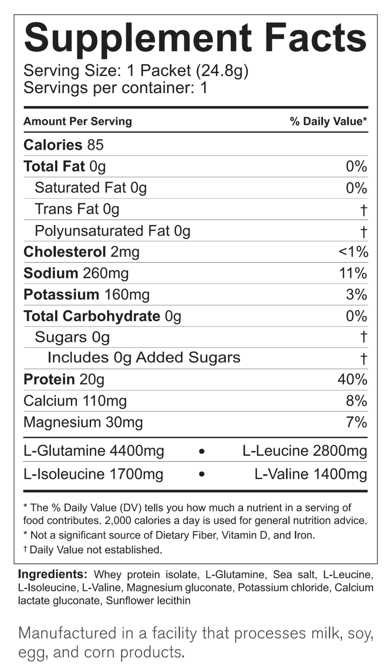 :RAW Pure Protein nutritional information