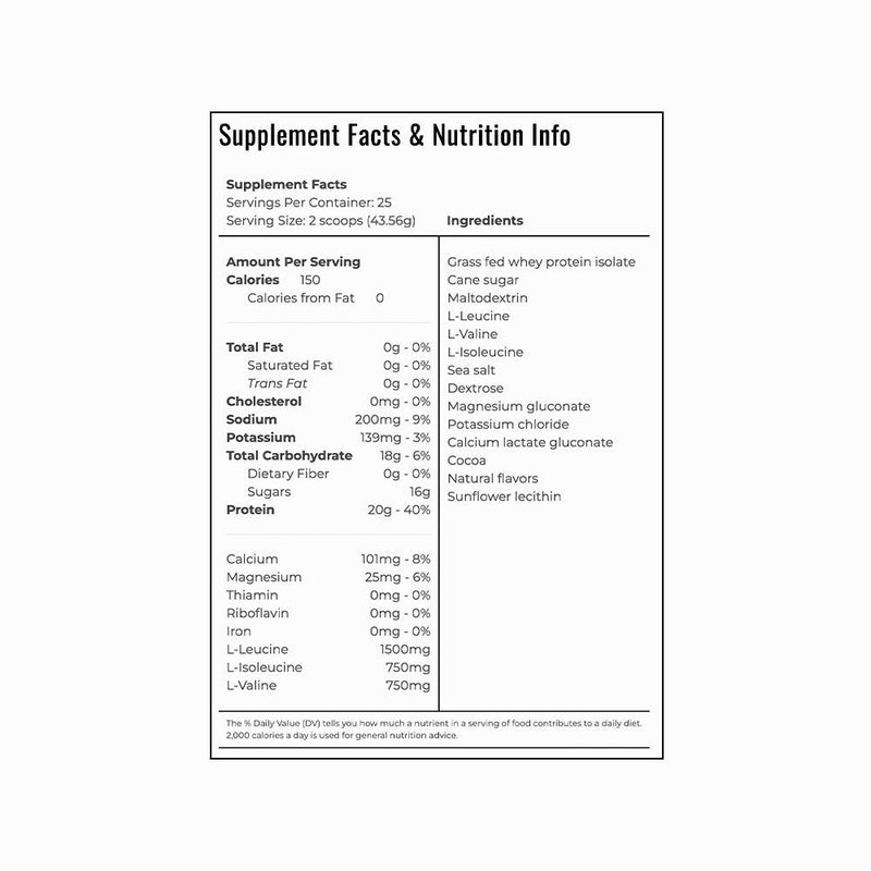 U.S. Masters Swimming Daily Protein nutritional information